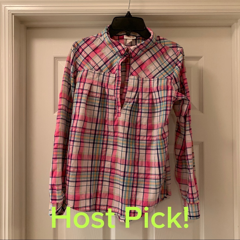 Cat & Jack Girls Plaid Shirt size 14/16